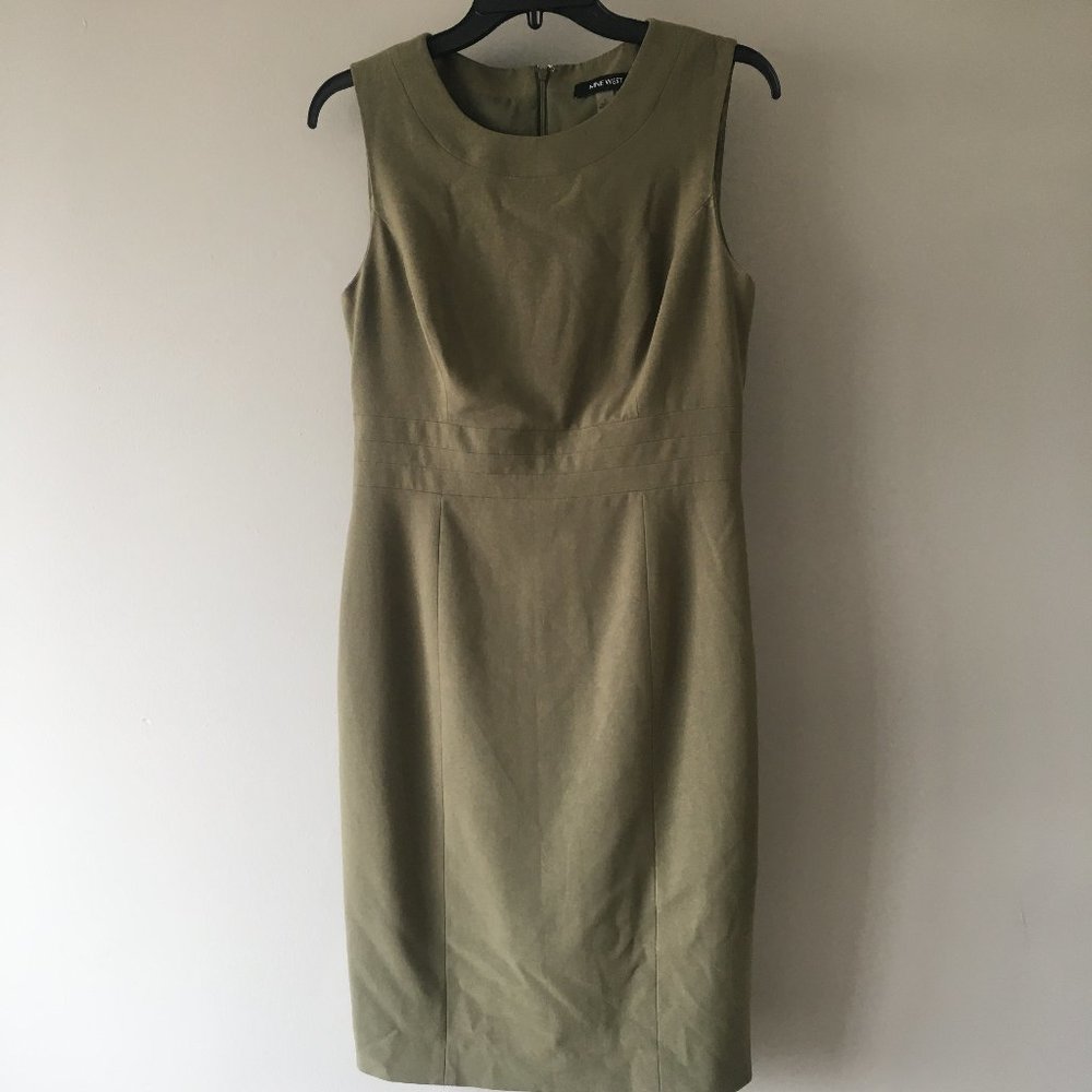 Nine West Olive Green Fitted Dress | LIKE NEW | RARELY WORN